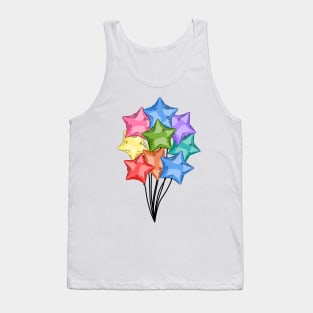 Rainbow Helium Star Balloons Tank Top